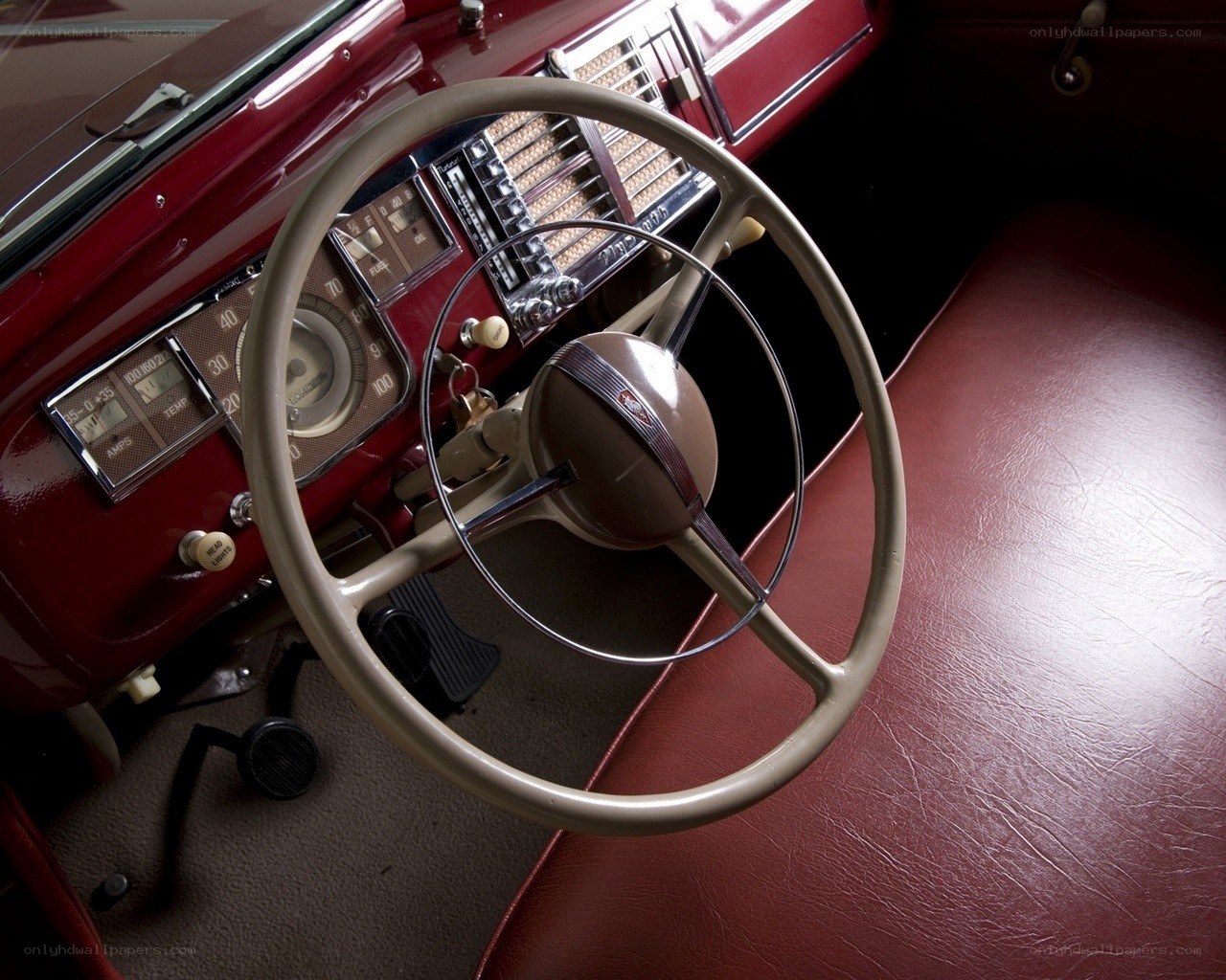 vintage car interior dashboard