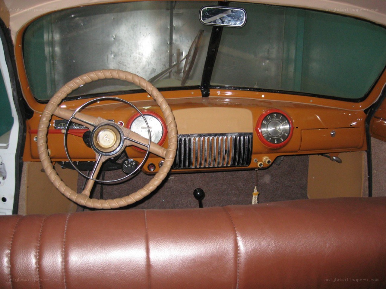 vintage car interior dashboard