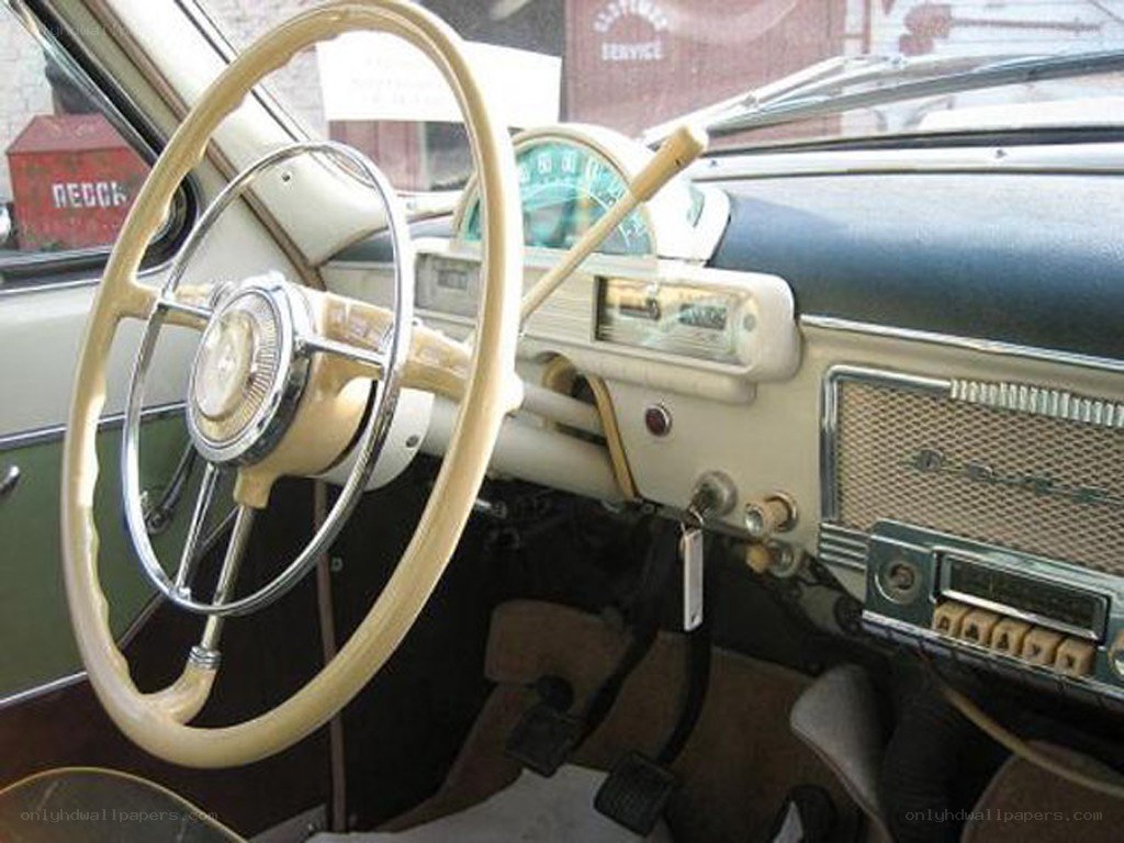 vintage car interior dashboard