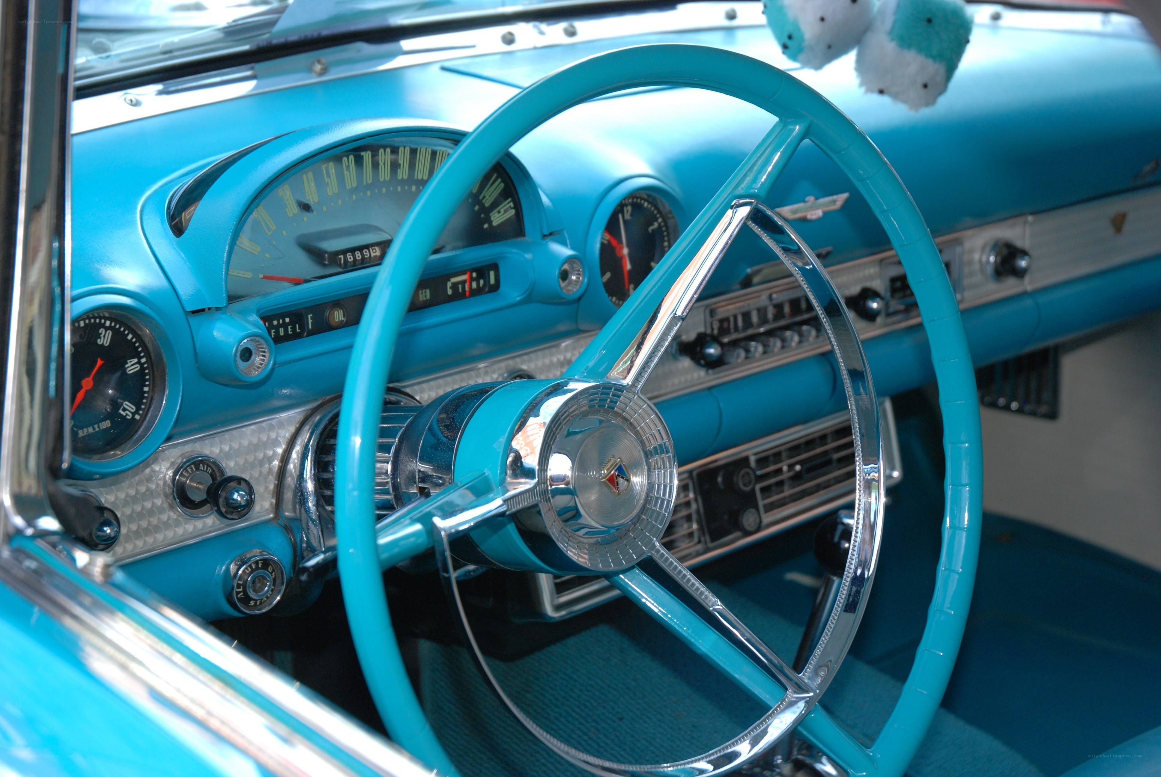 vintage car interior dashboard