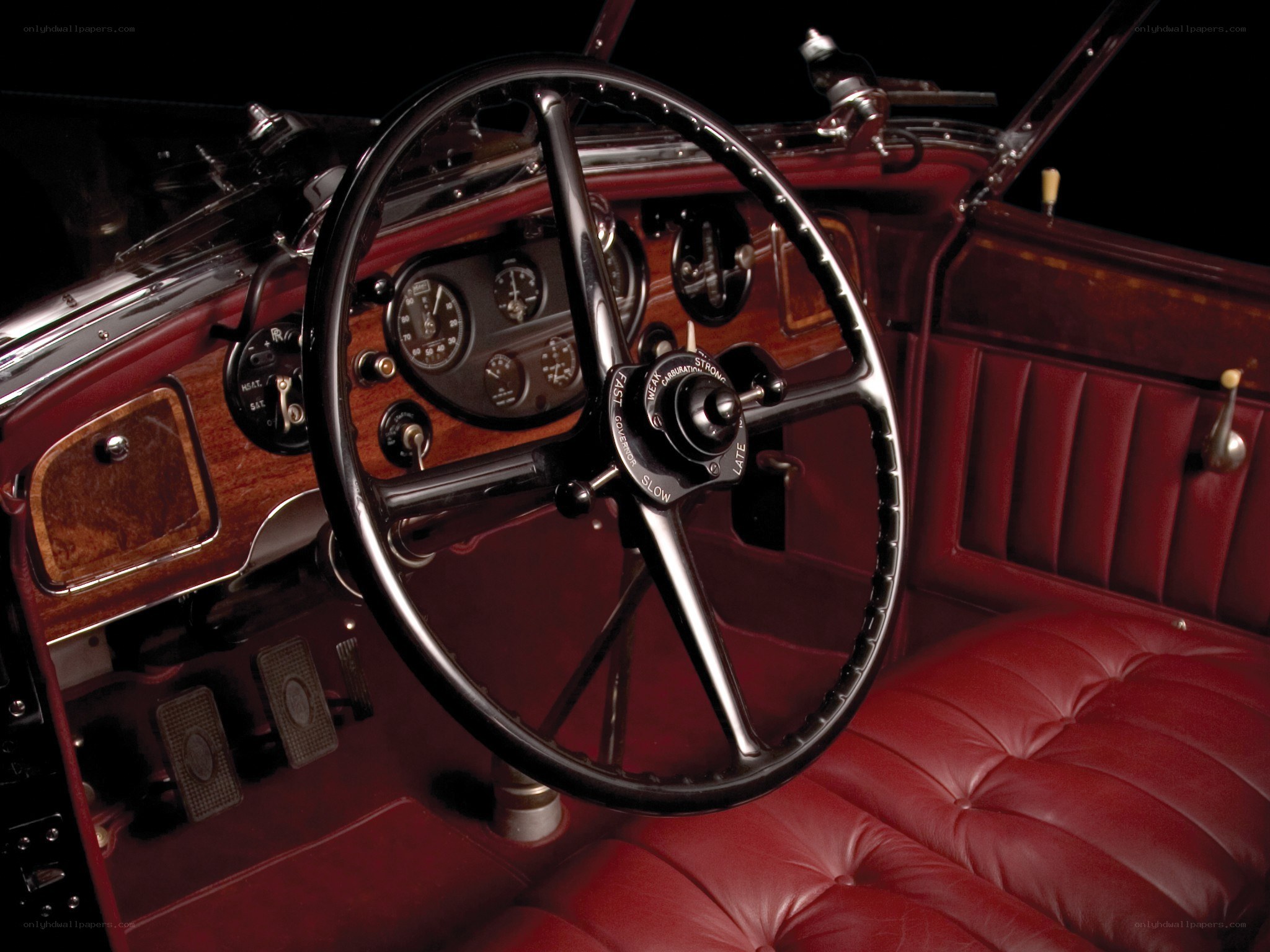 vintage car interior dashboard