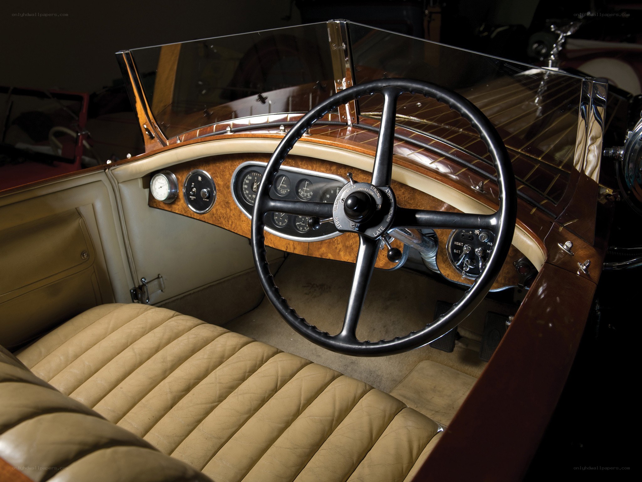 vintage car interior dashboard