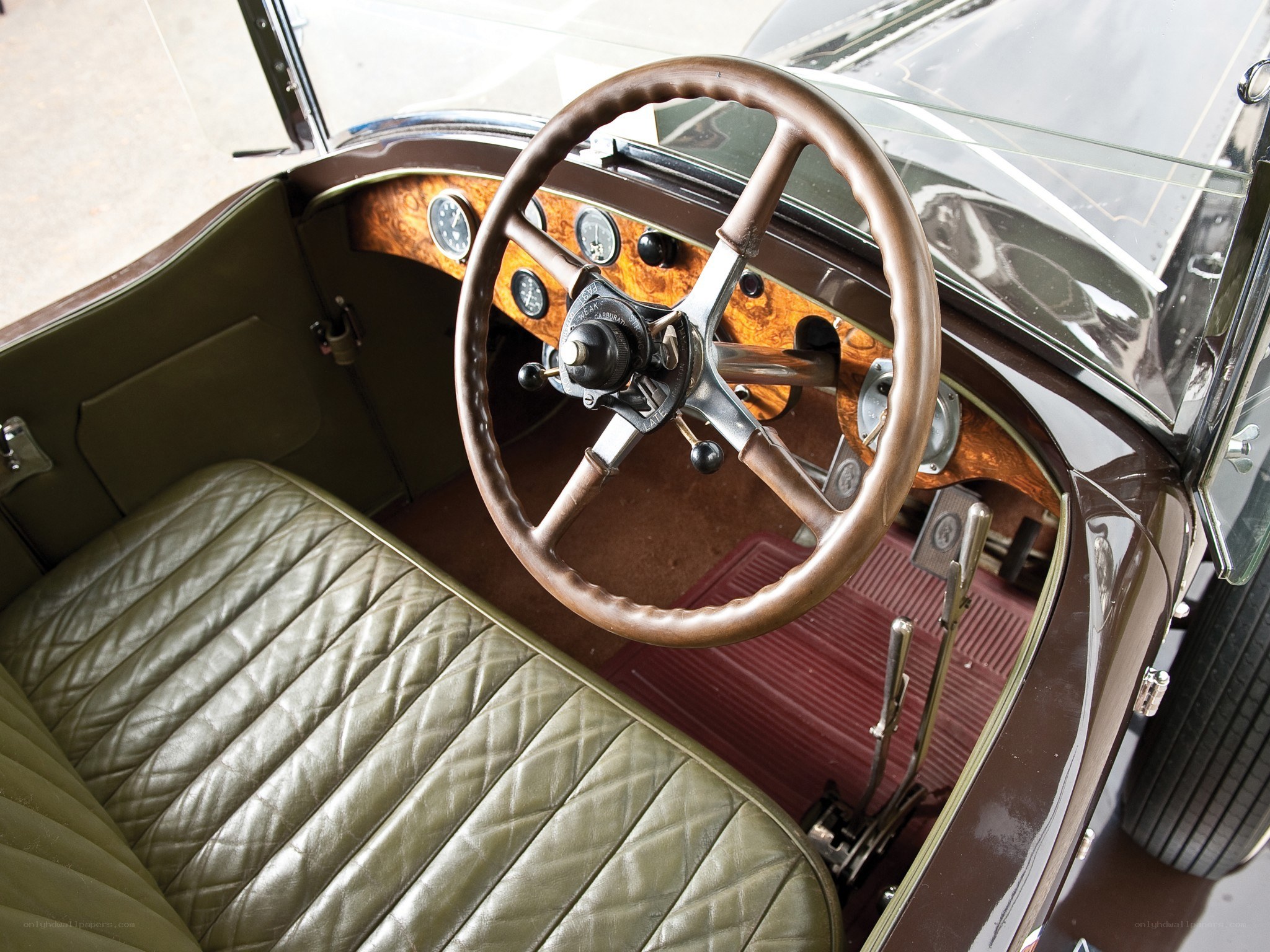 vintage car interior dashboard