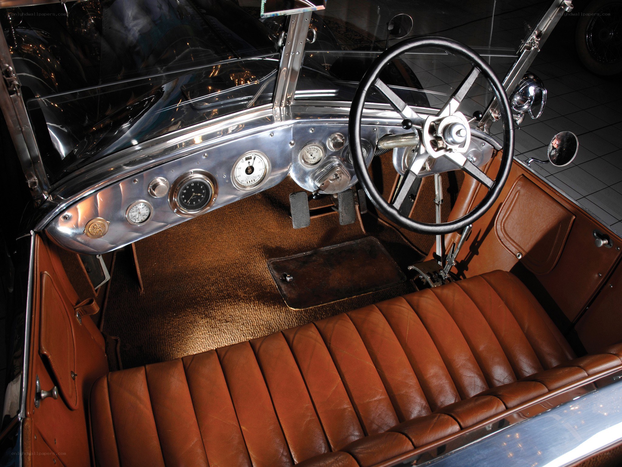 vintage car interior dashboard