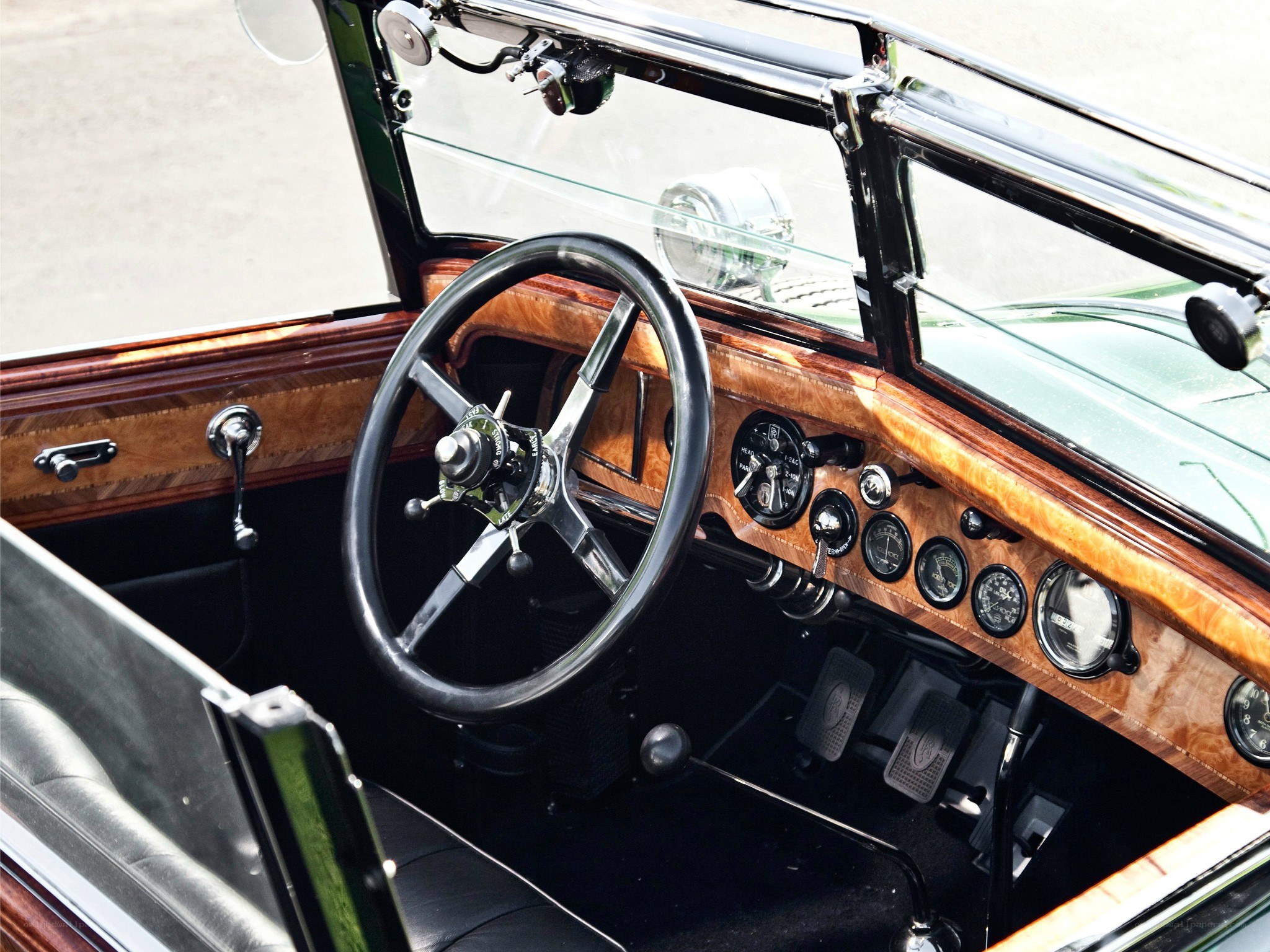 vintage car interior dashboard