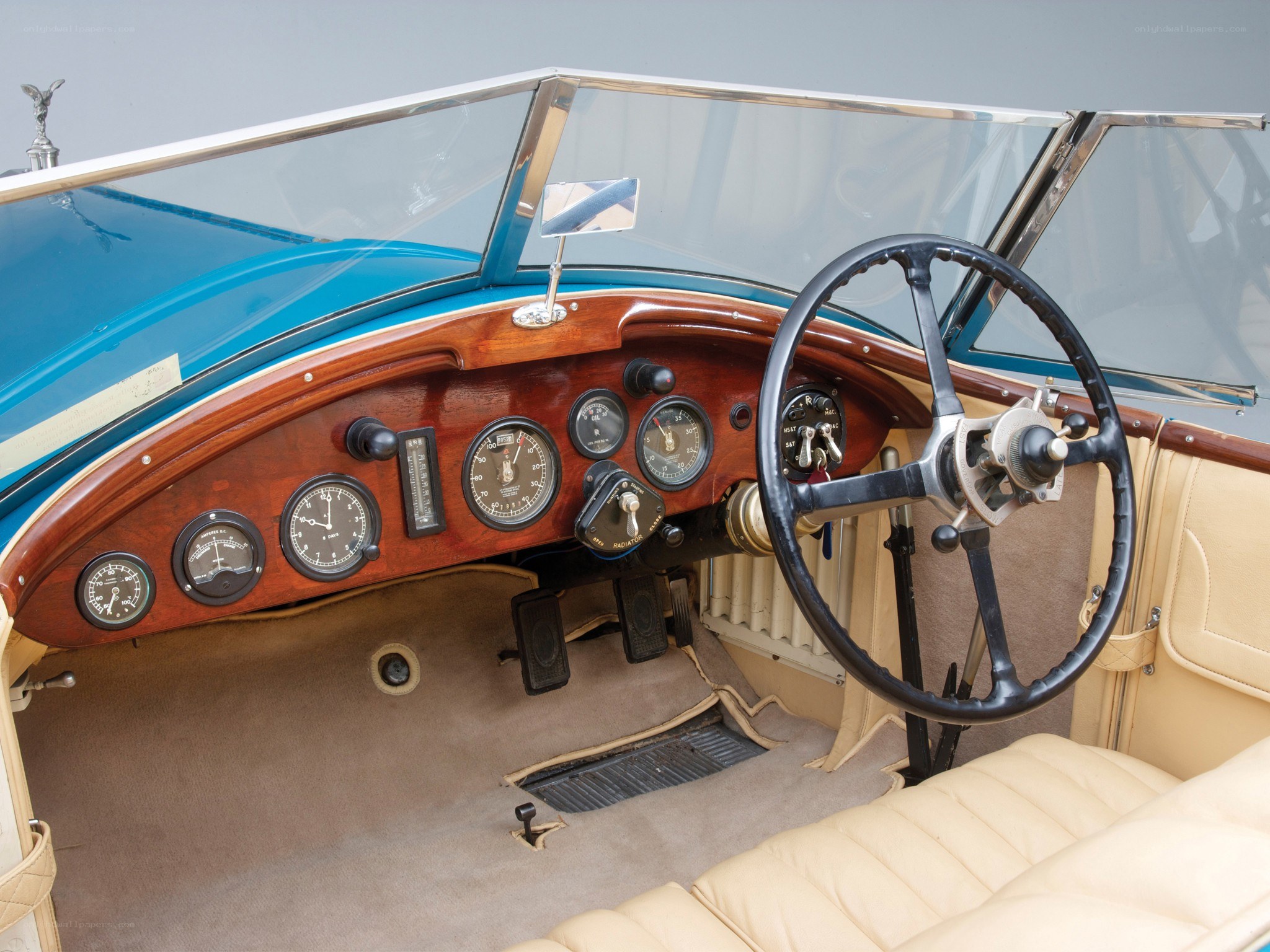 vintage car interior dashboard