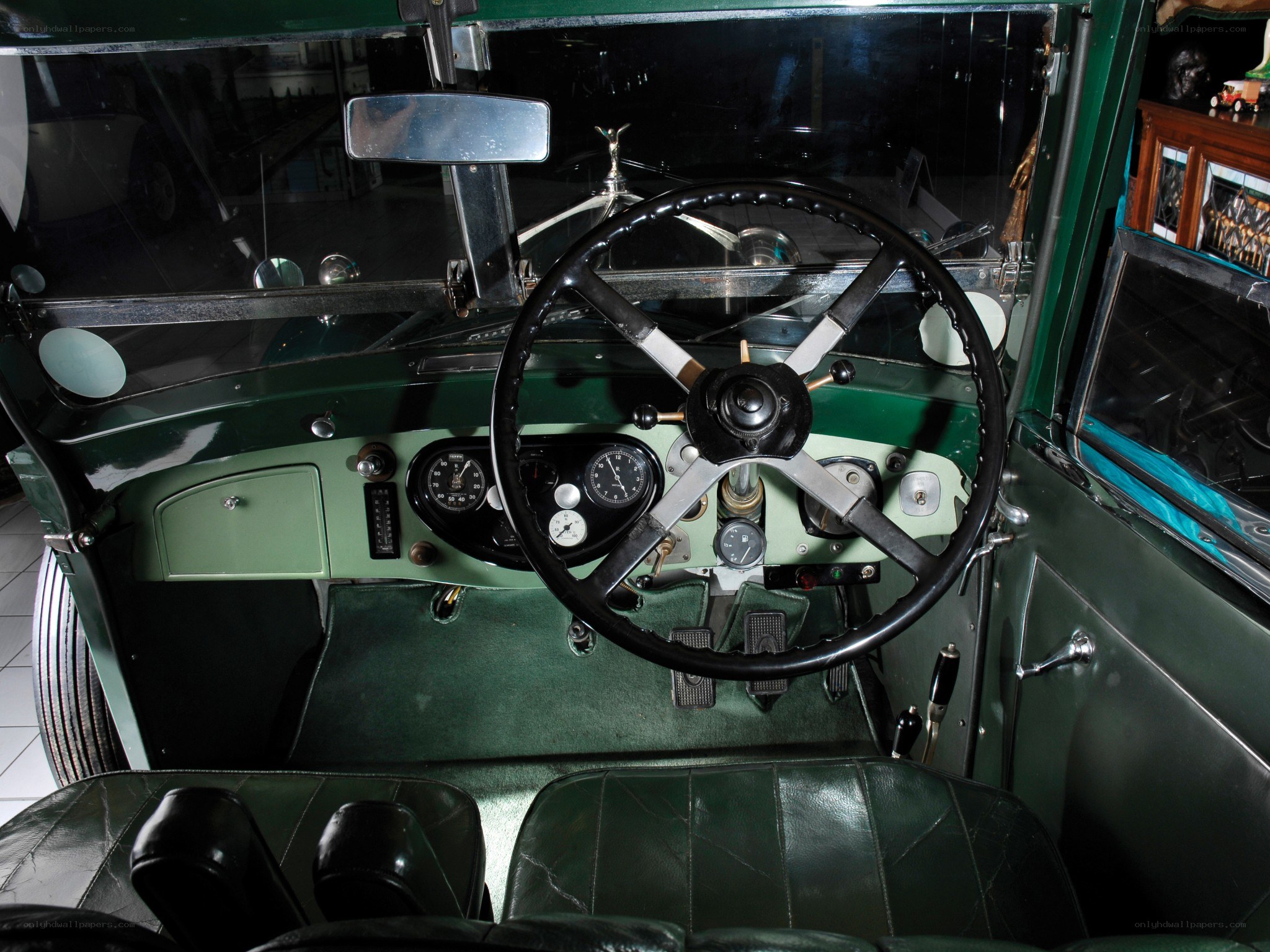 vintage car interior dashboard