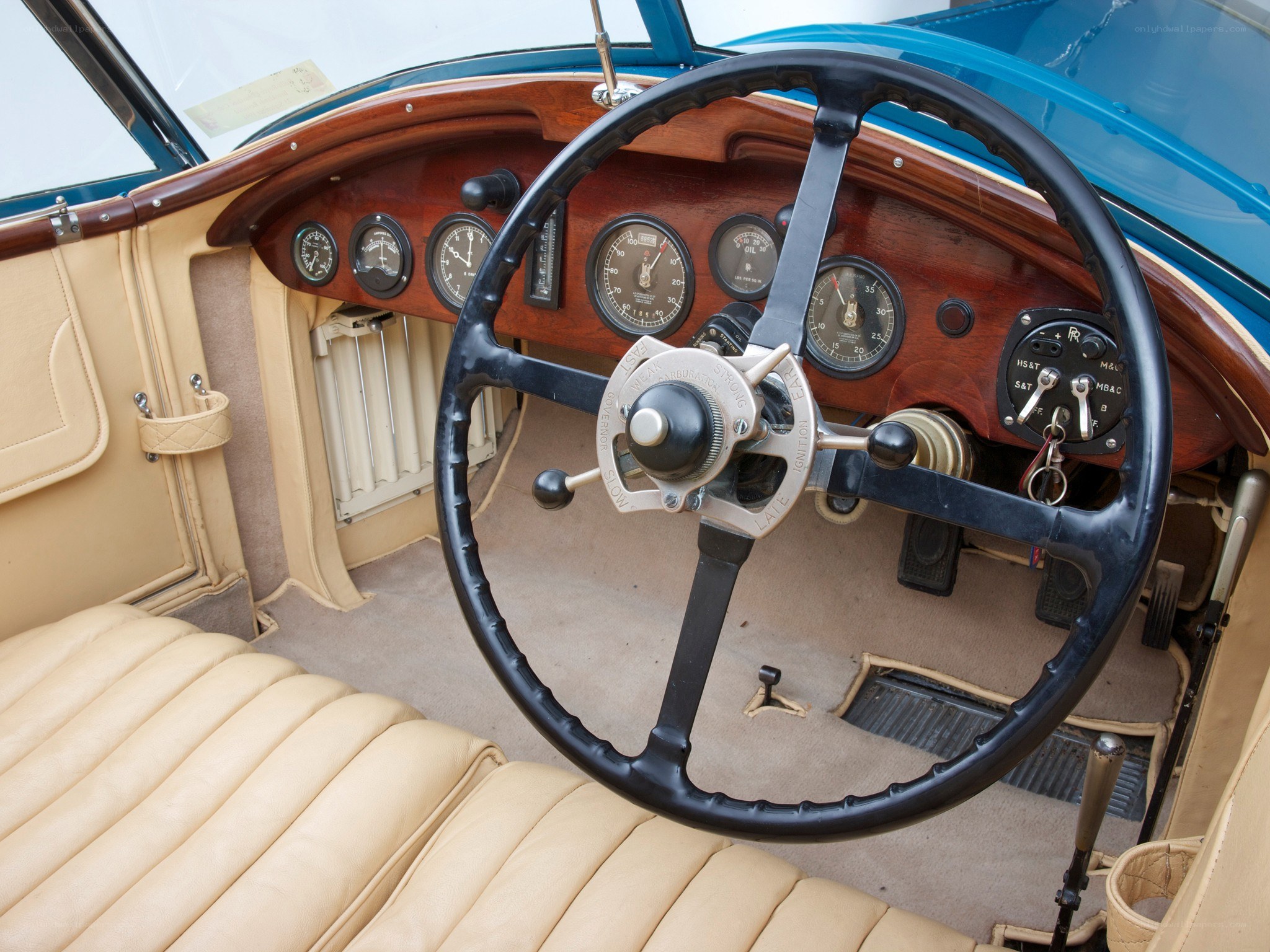 vintage car interior dashboard