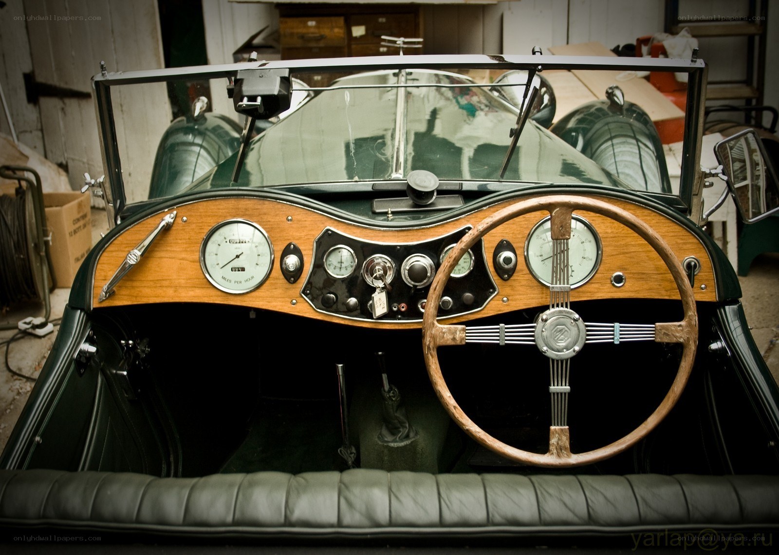 vintage car interior dashboard