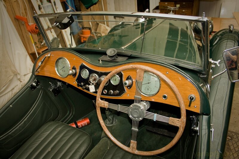 vintage car interior dashboard