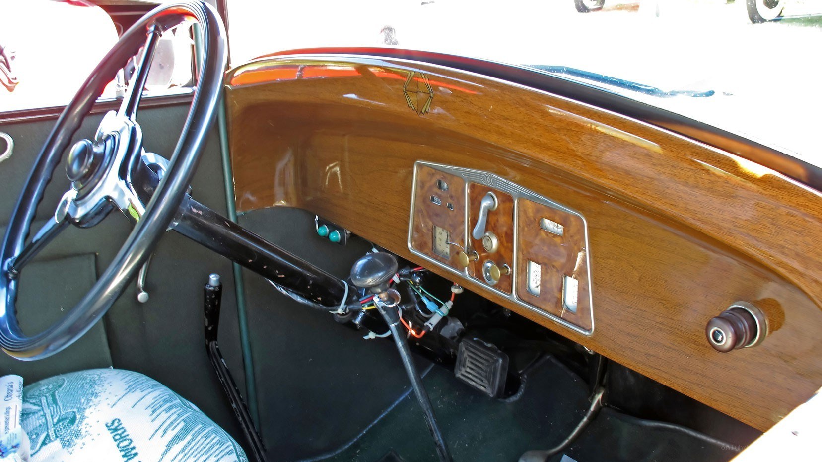 vintage car interior dashboard