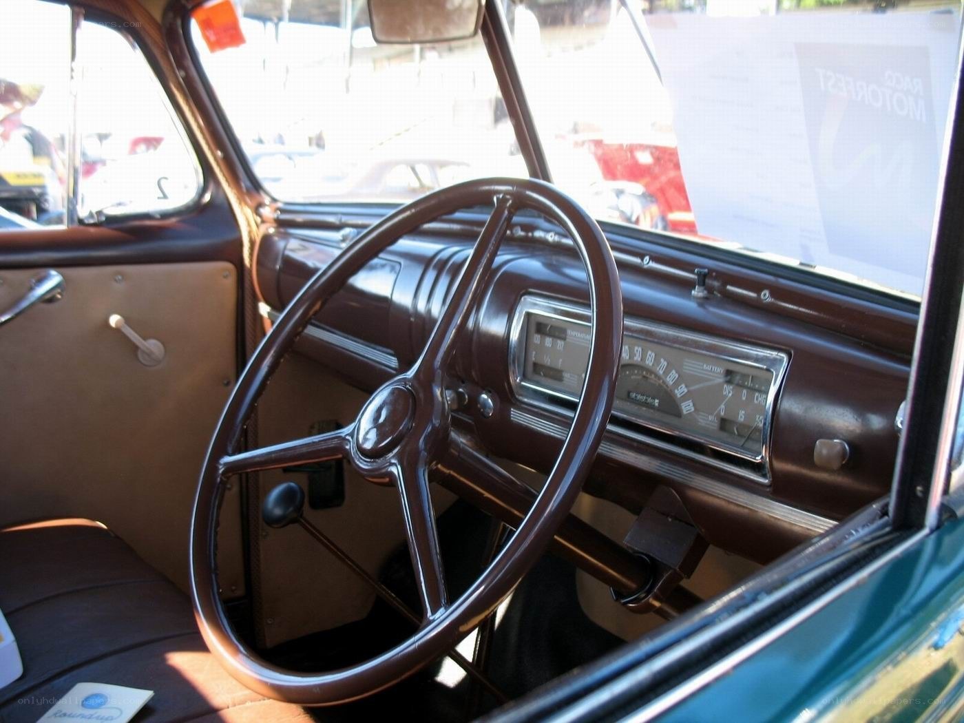 vintage car interior dashboard