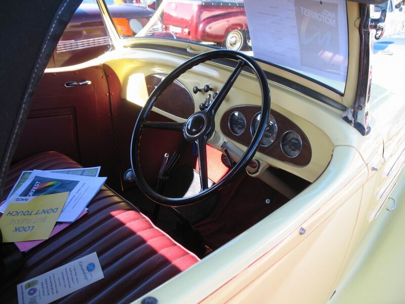 vintage car interior display