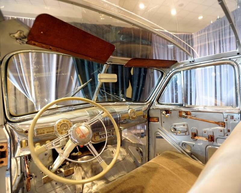 Vintage car interior display
