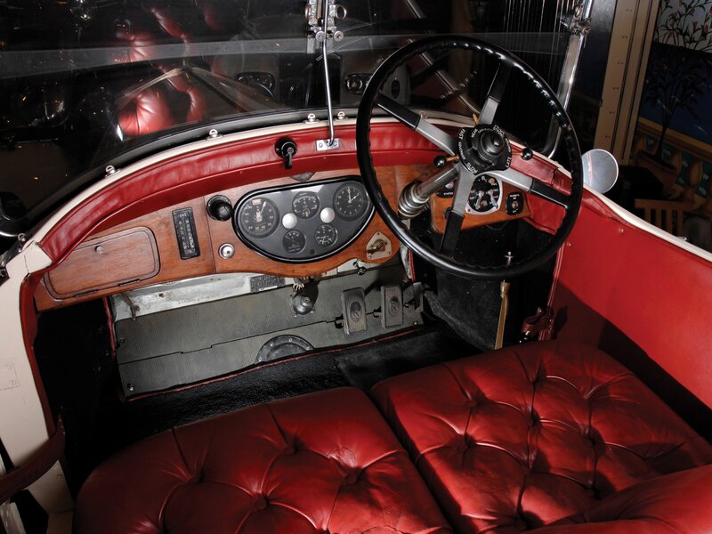 Vintage Car Interior — Red, Classic, Photograph
