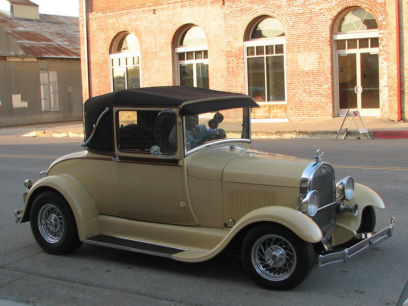 vintage car on a street