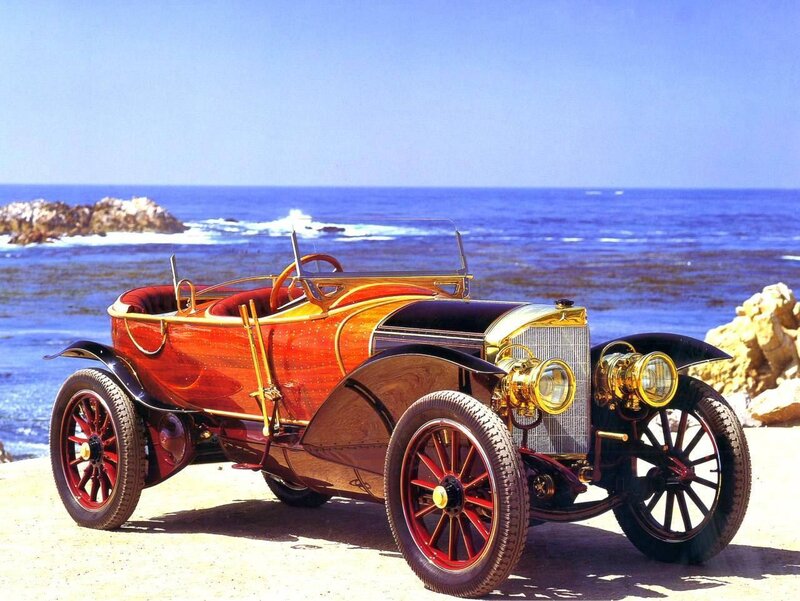 Vintage Car on Beach