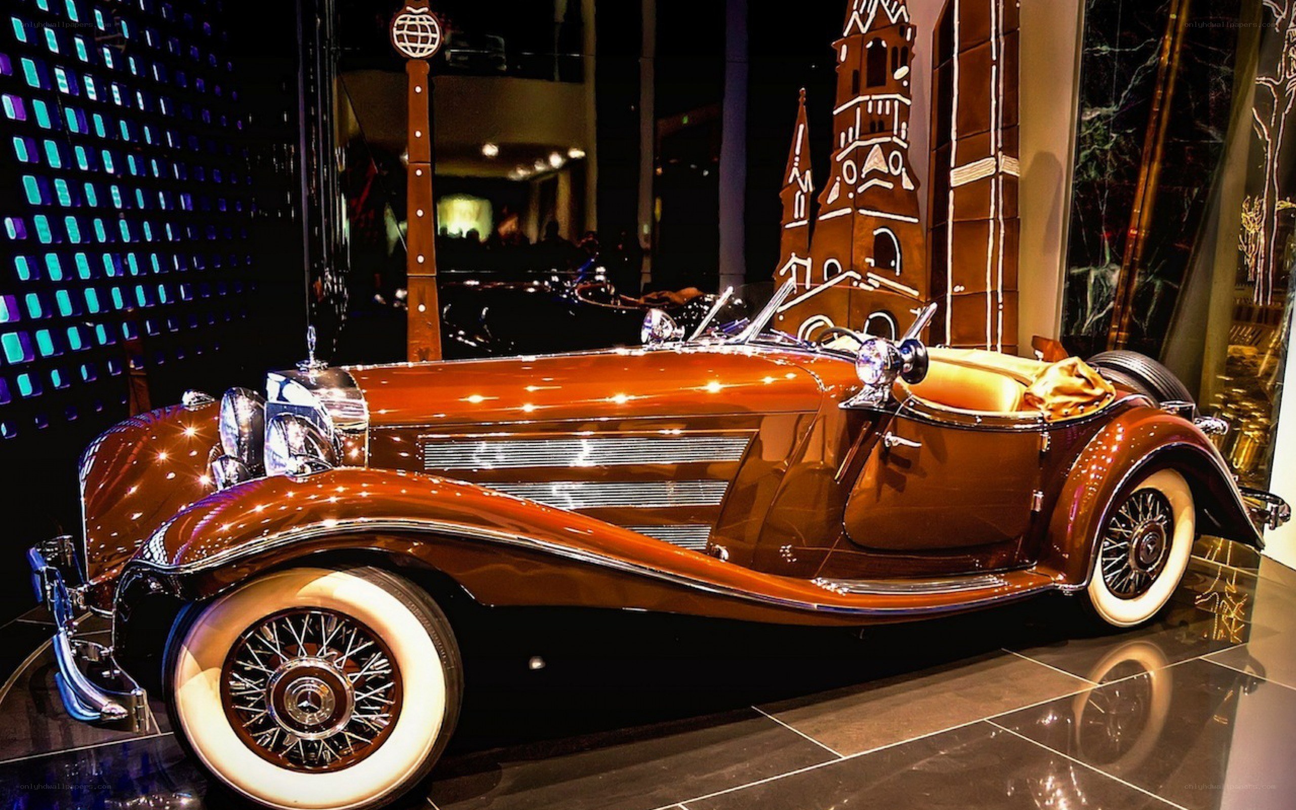 Vintage car on display