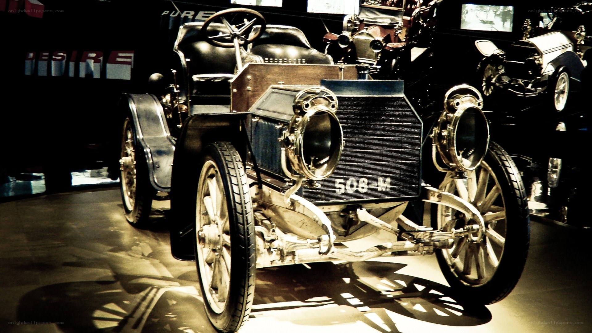 Vintage car on display