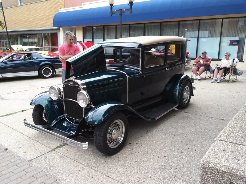 Vintage Car on Display — Green