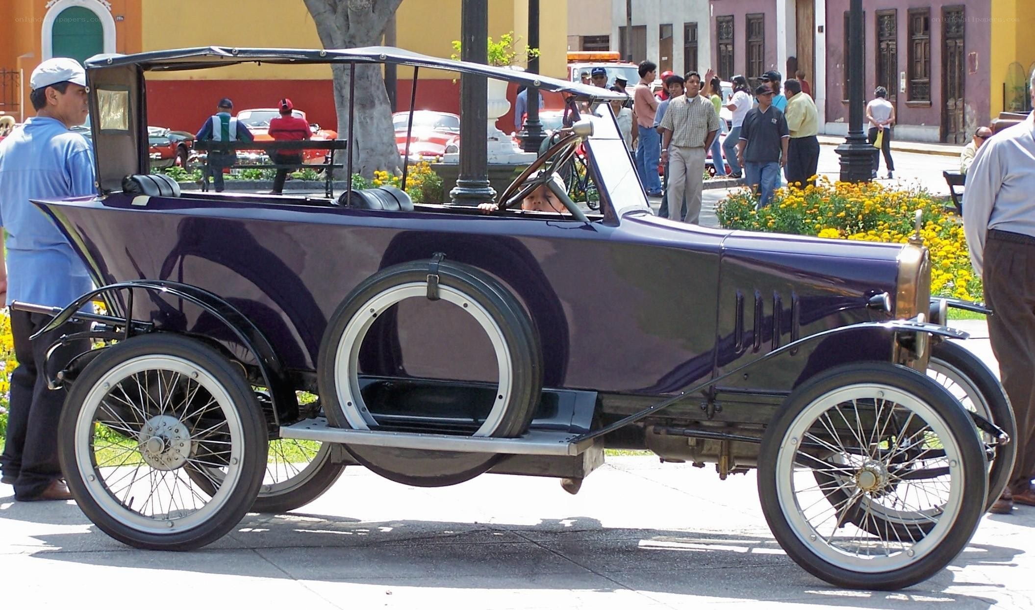 Vintage car on display