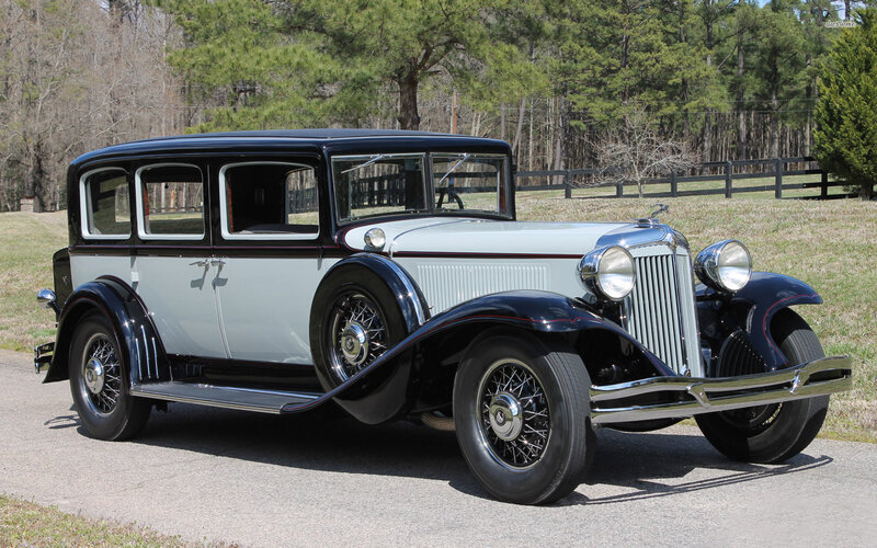 Vintage Car on Driveway — Black