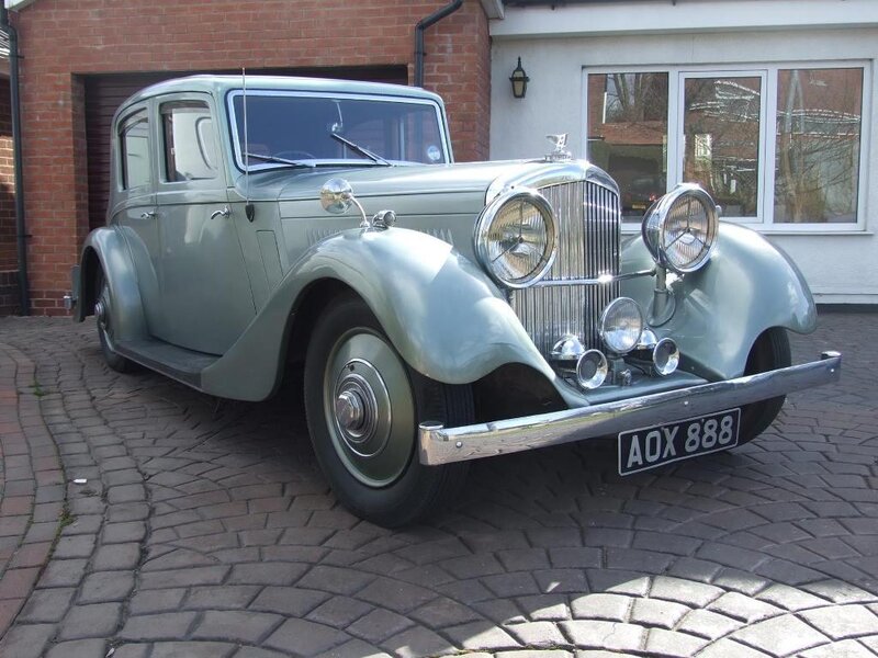 vintage car on driveway