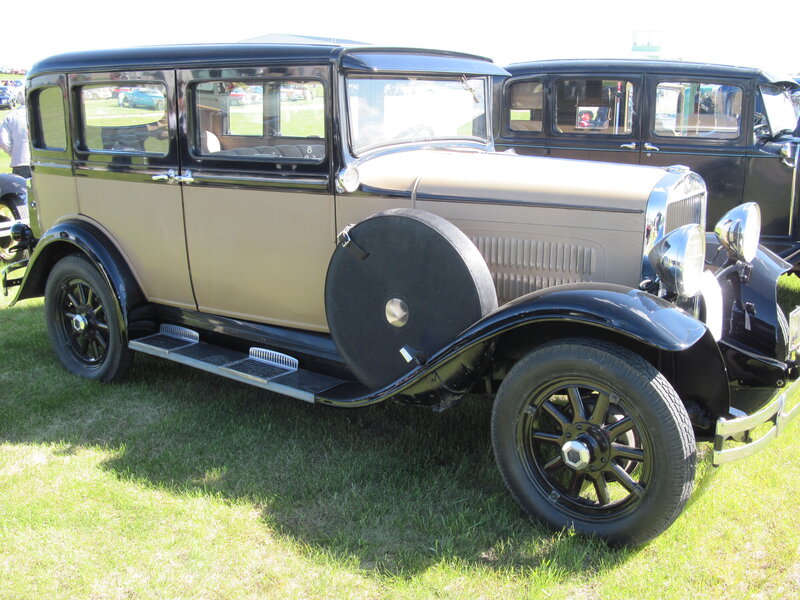 Vintage Car on Grass — Black