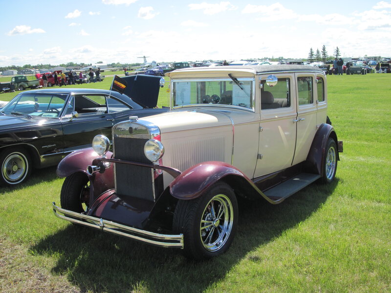 Vintage Car on Grass — Cream