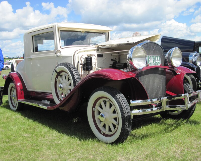 Vintage Car on Grass — Red