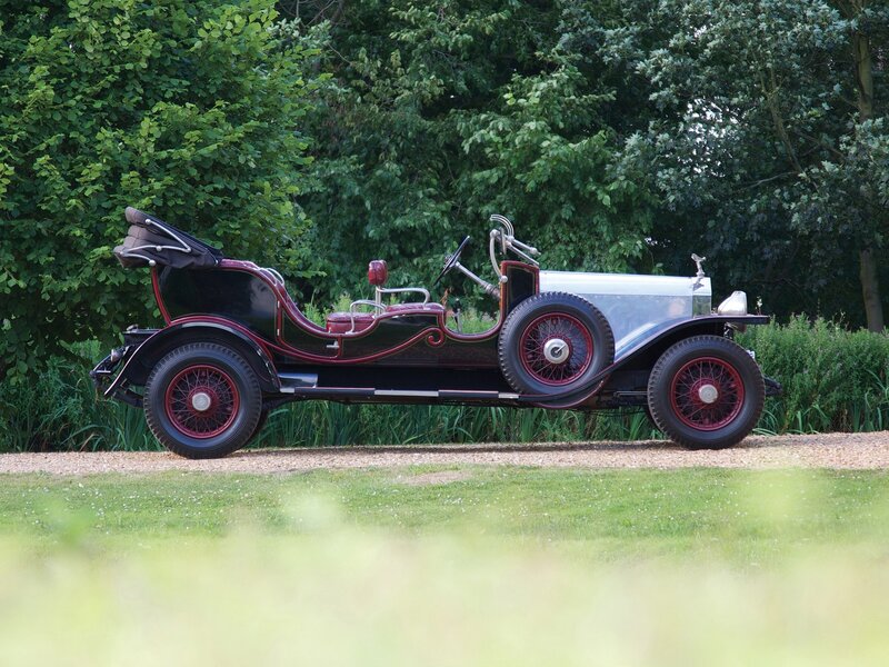 Vintage Car on Gravel — Black, Serene, Afternoon