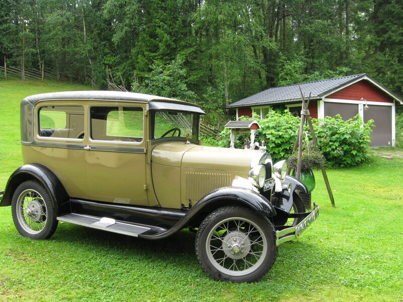 Vintage Car on Lawn
