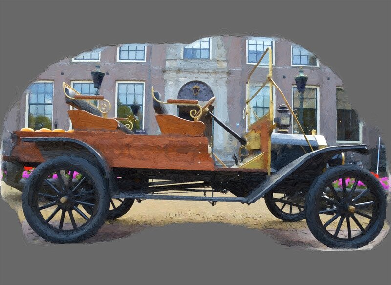 Vintage Car on Street — Brown