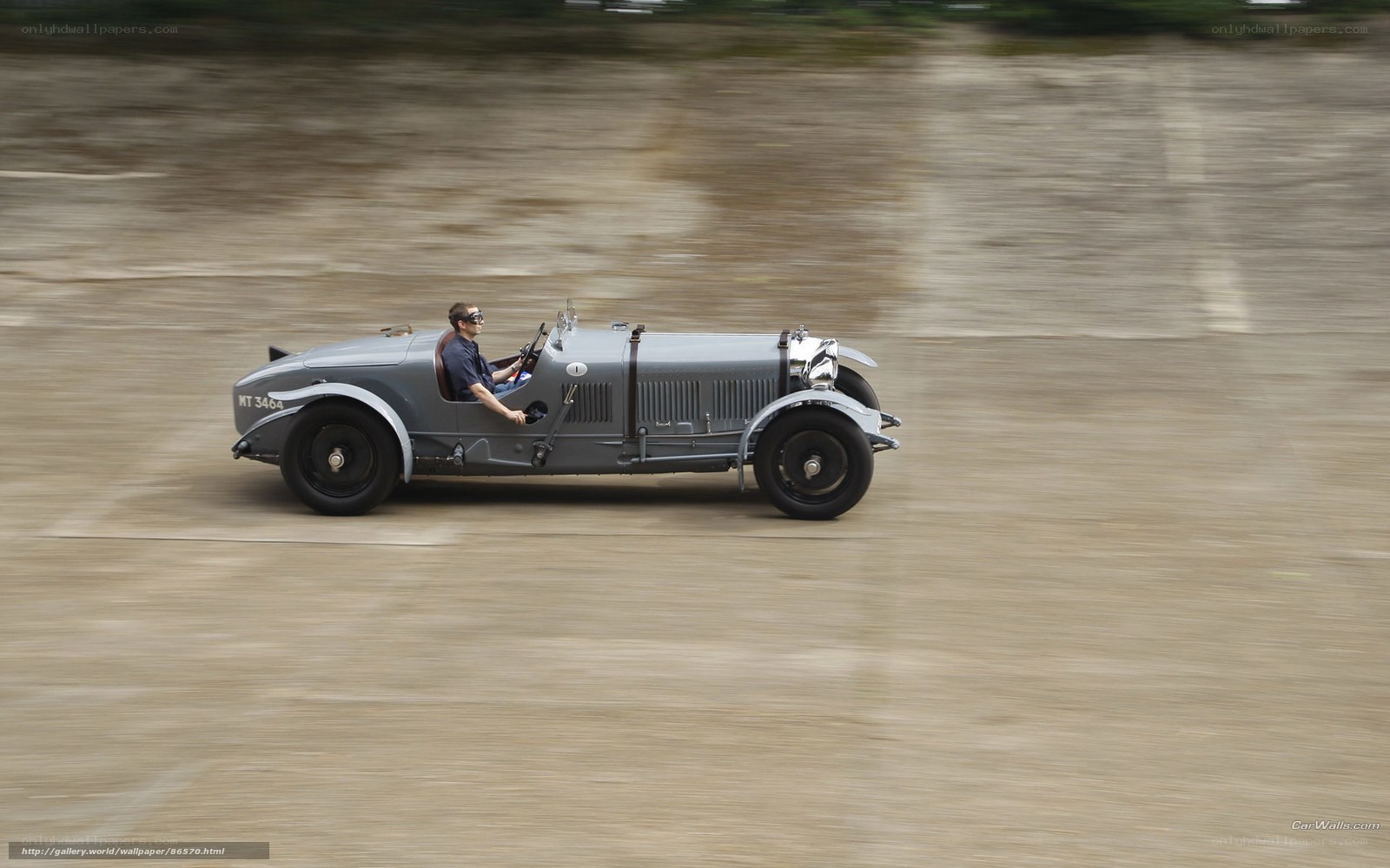 Vintage car racing on track