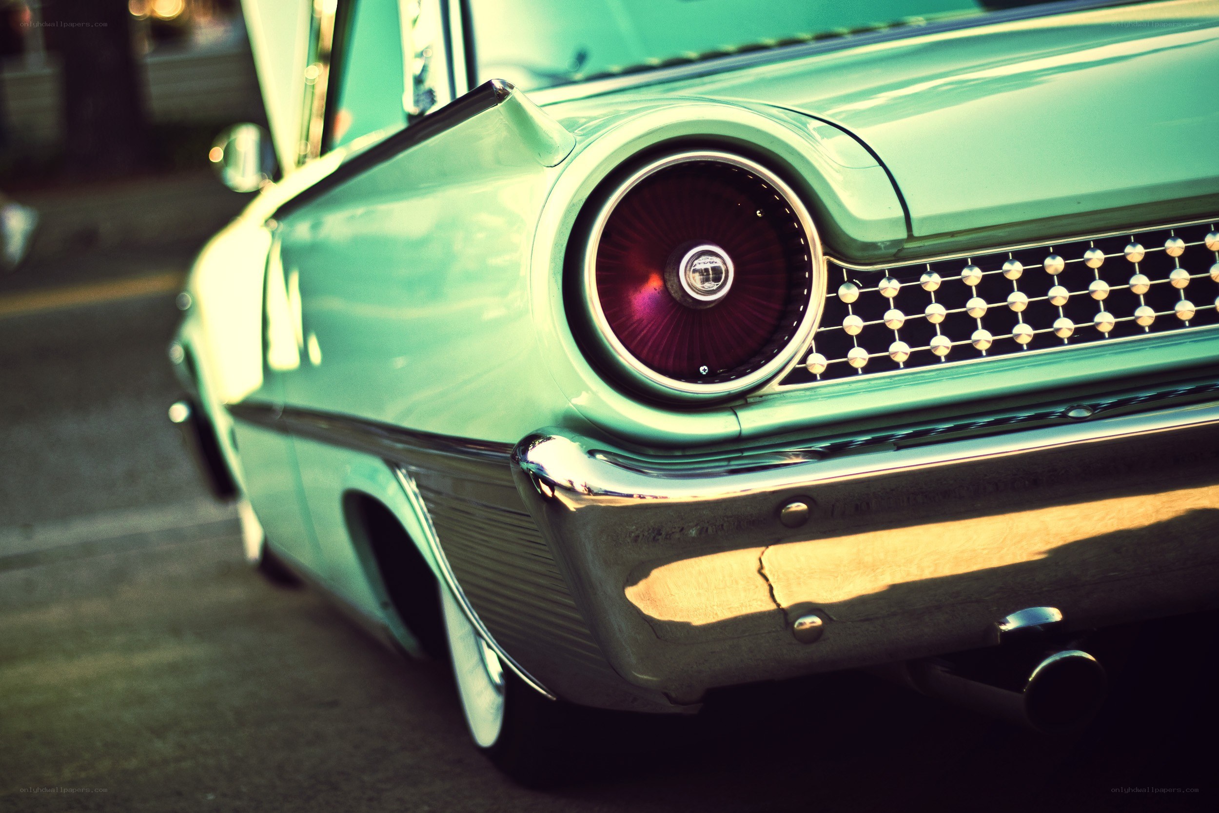 vintage car rear view