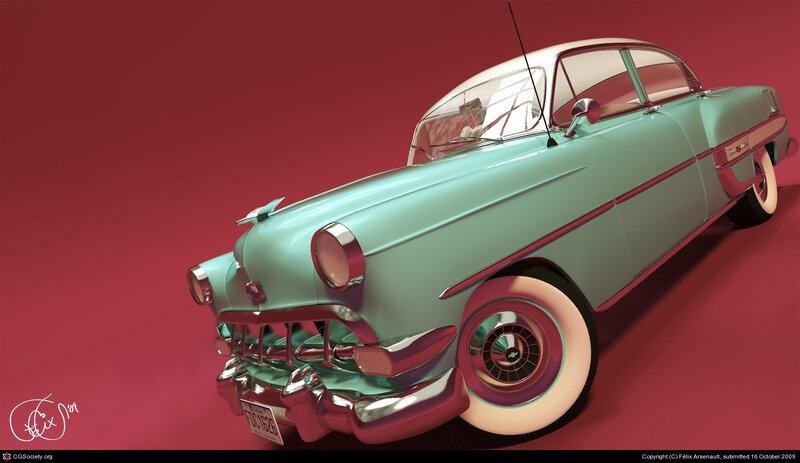 vintage car render