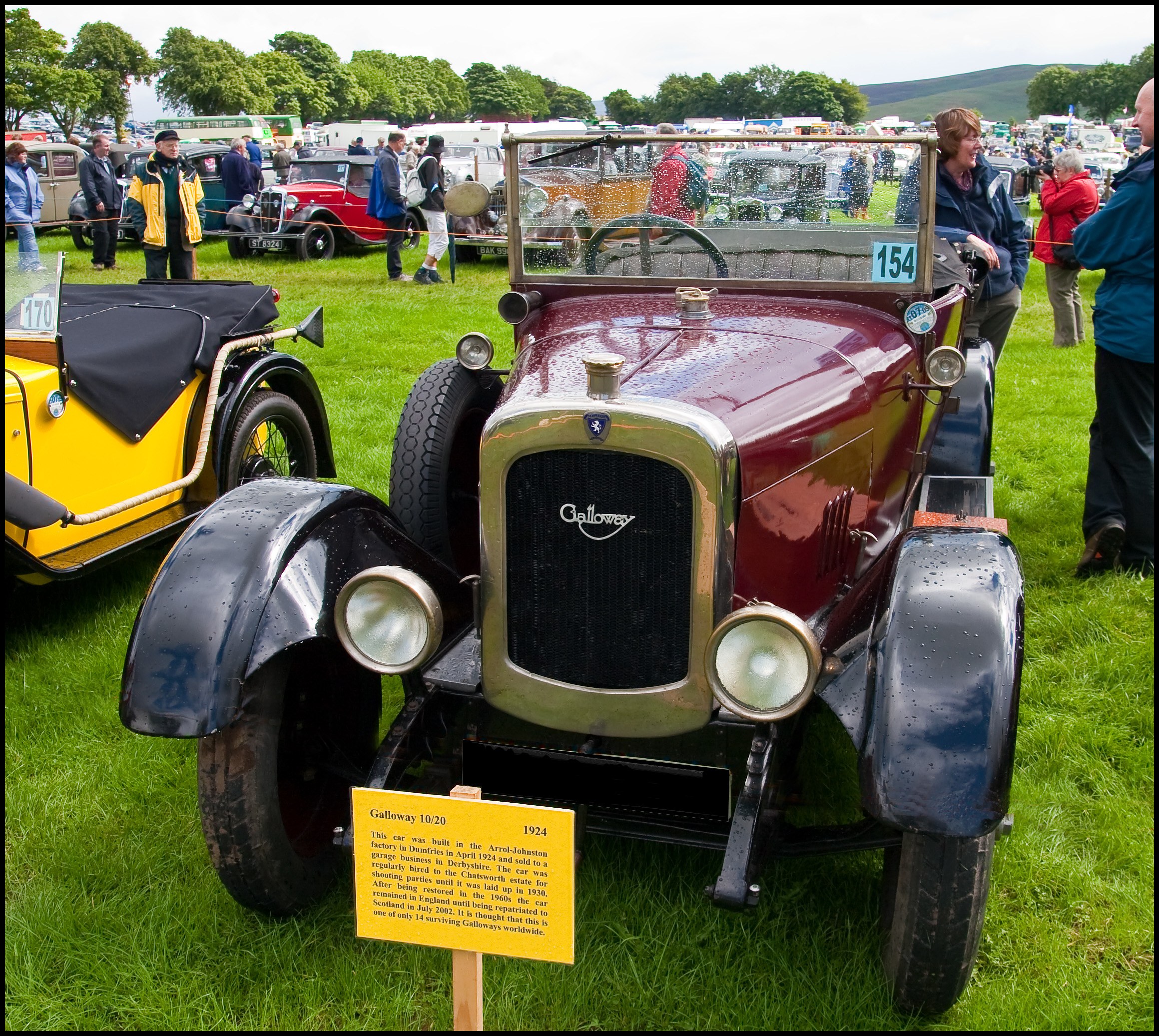 Vintage car show display