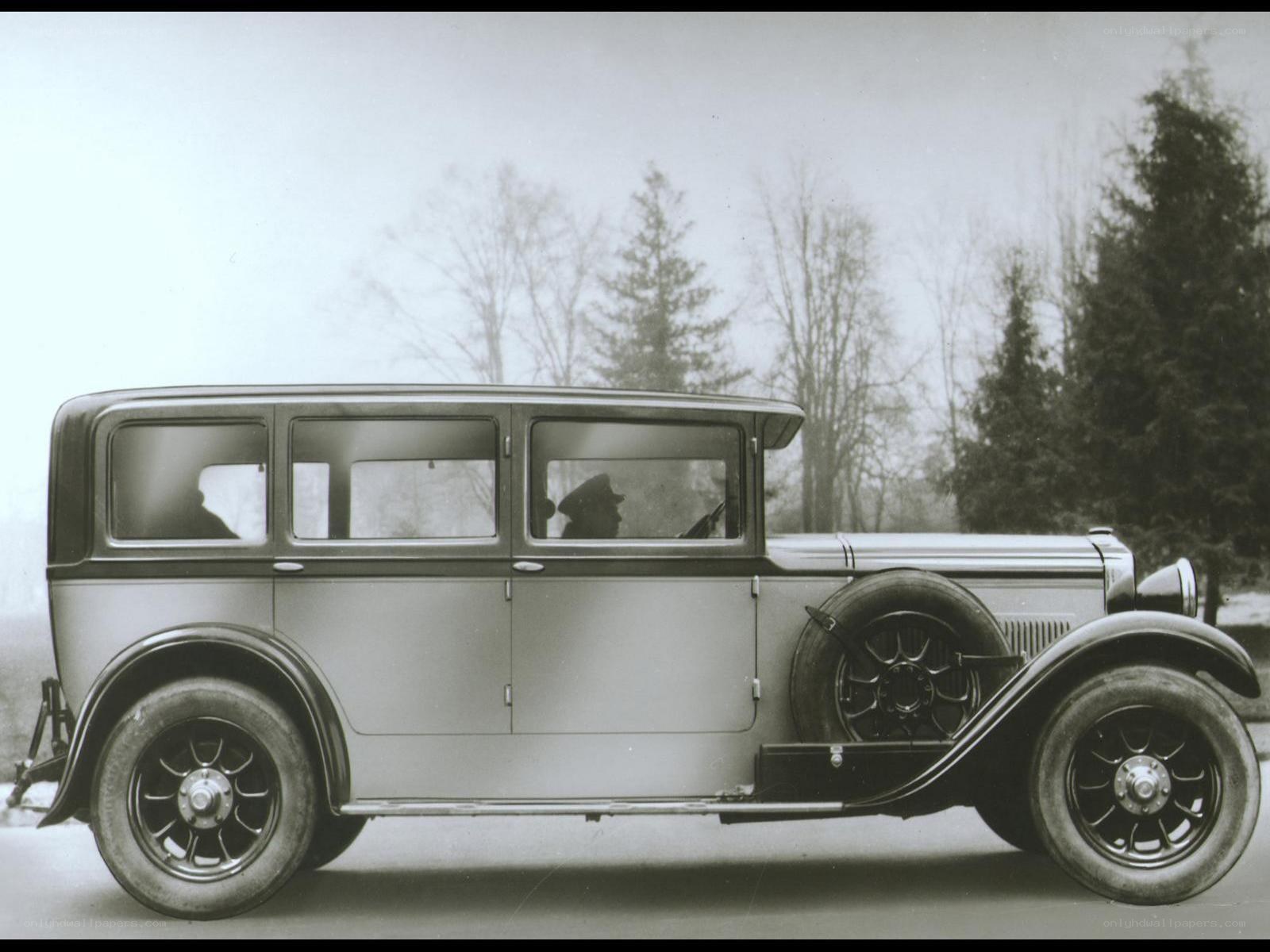 vintage car side profile