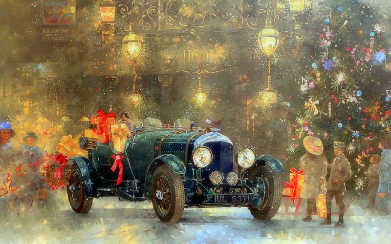 Vintage Car with Gifts