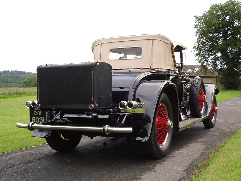 vintage car with luggage rack