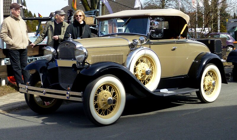 Vintage Car with People