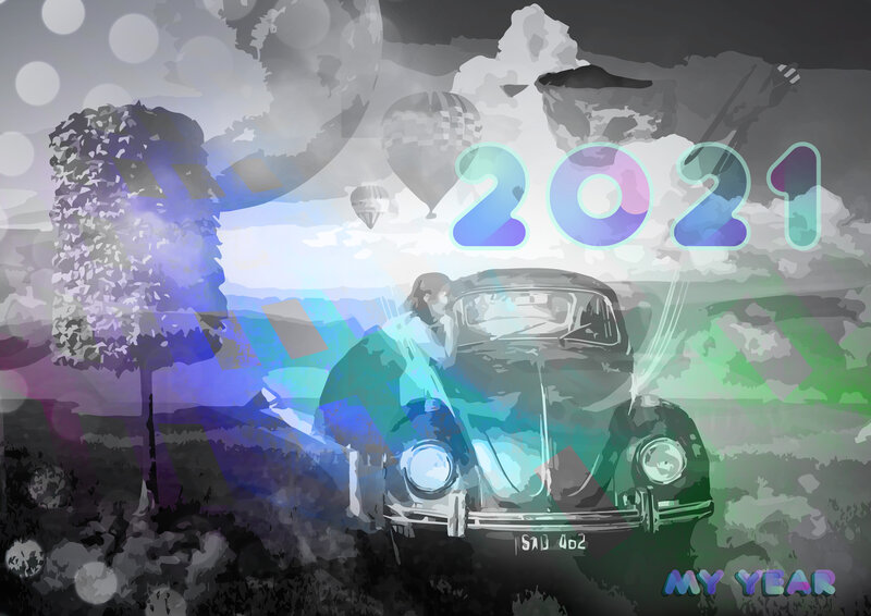 Vintage Car with Person