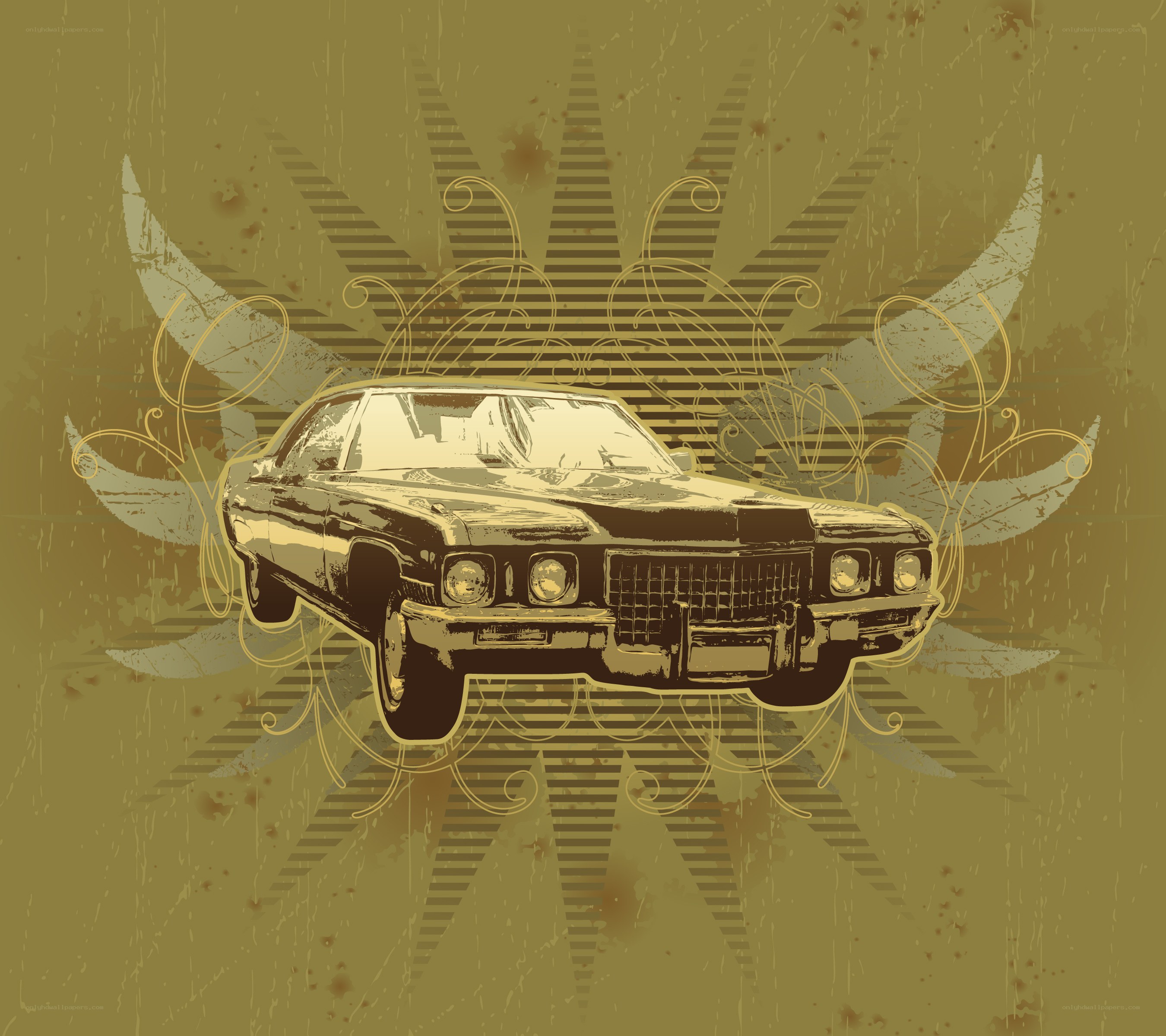 vintage car with wings