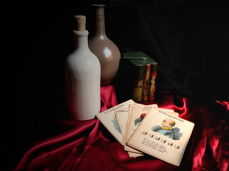 Vintage Cards and Bottles