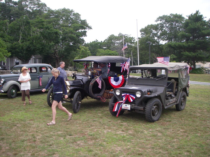 Vintage cars at a parade