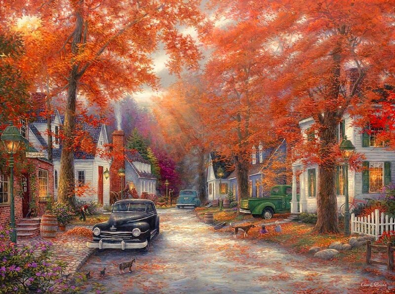 Vintage Cars in Autumn