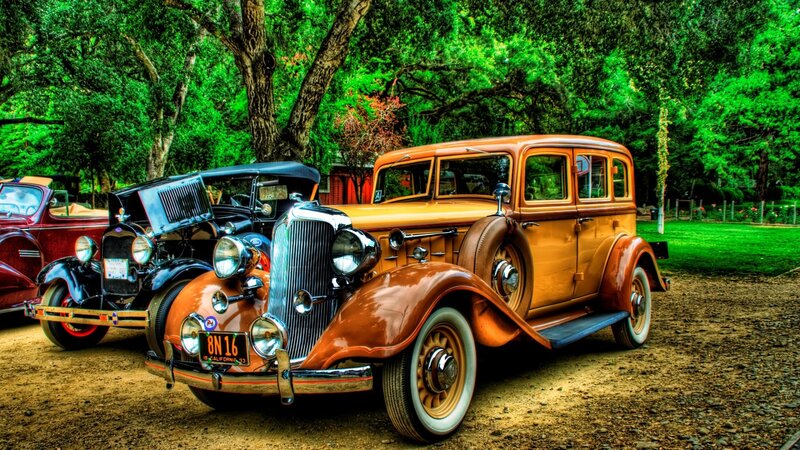 Vintage Cars in Park