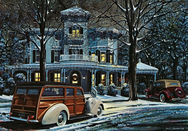 Vintage Cars in Snow