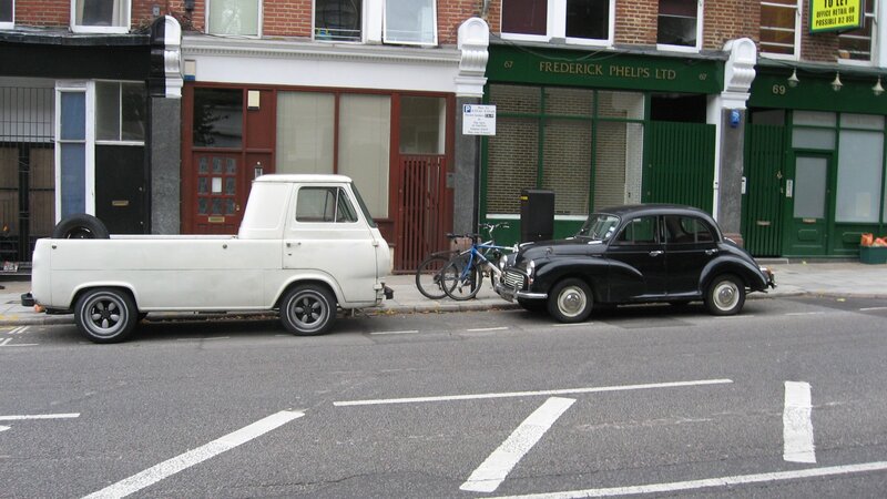 Vintage cars on a London street