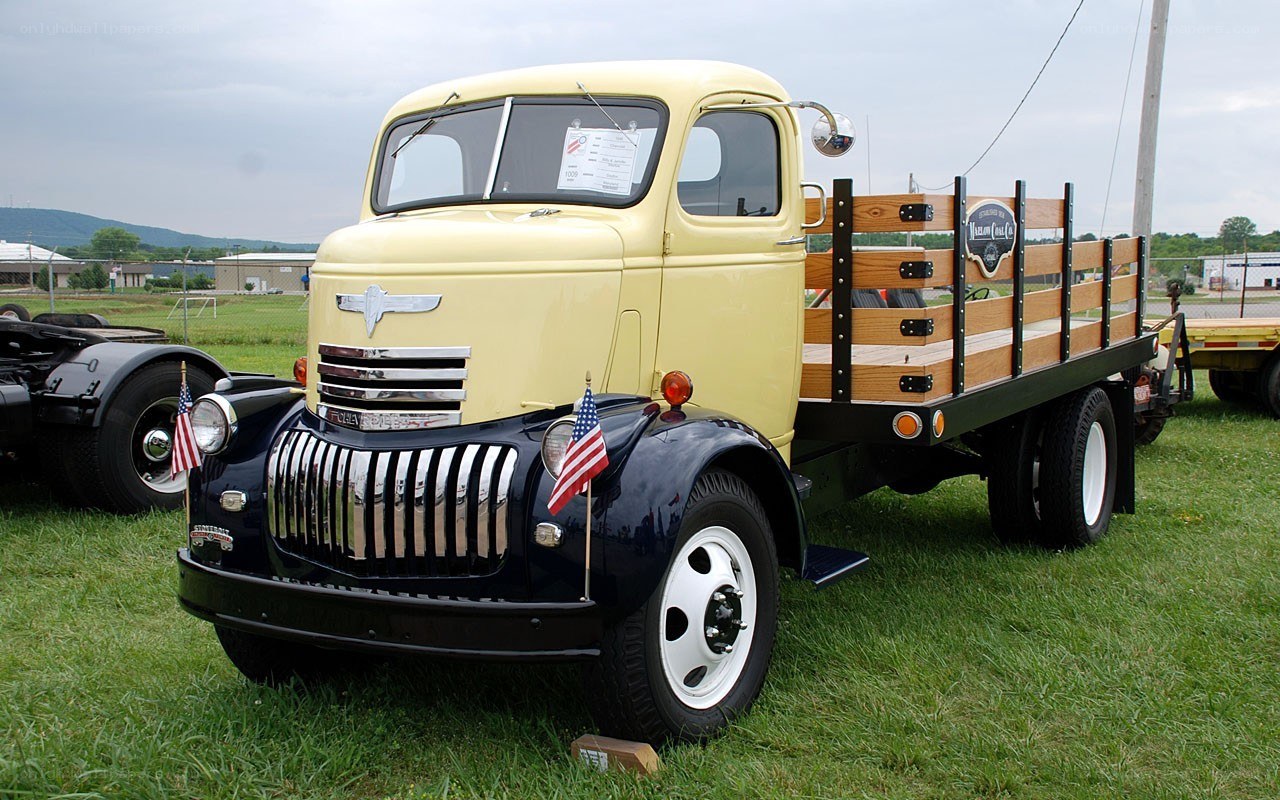 vintage chevrolet truck display